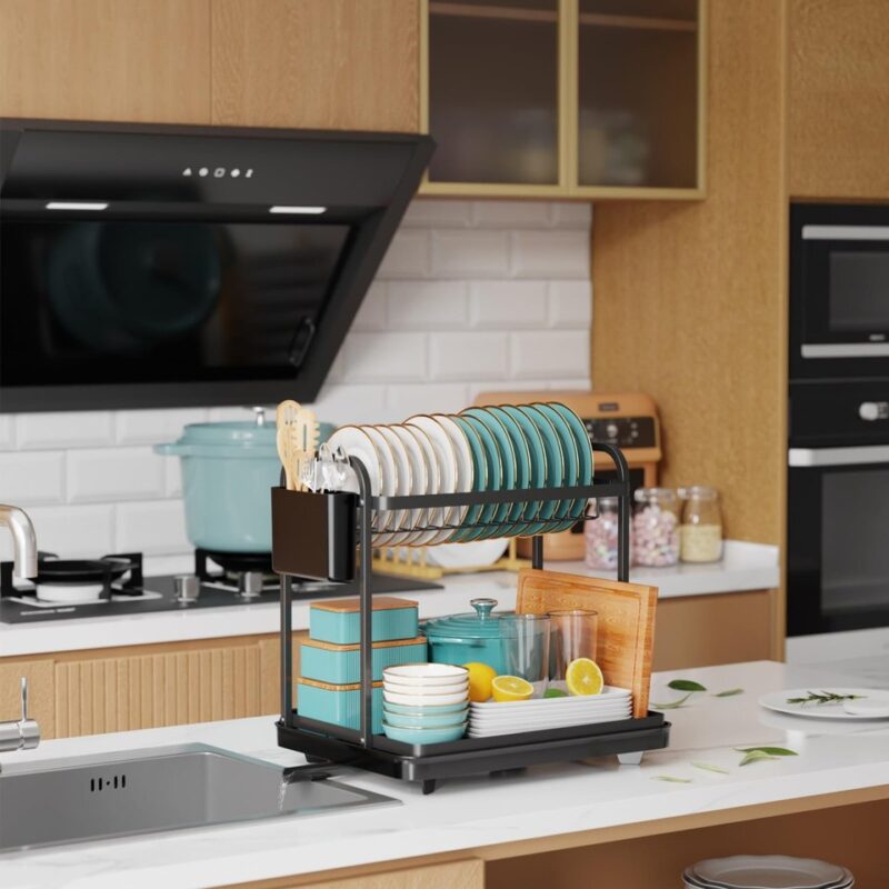 Two-Tier Dish Drying Rack